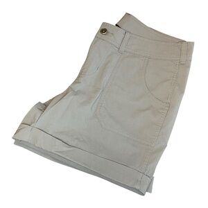 North Face Quick Dry Mid Rise Gray Shorts Women’s Size 8 Stretch Outdoor Hiking